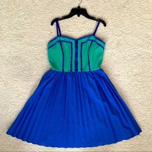 Fashion Lab Green and Blue Dress